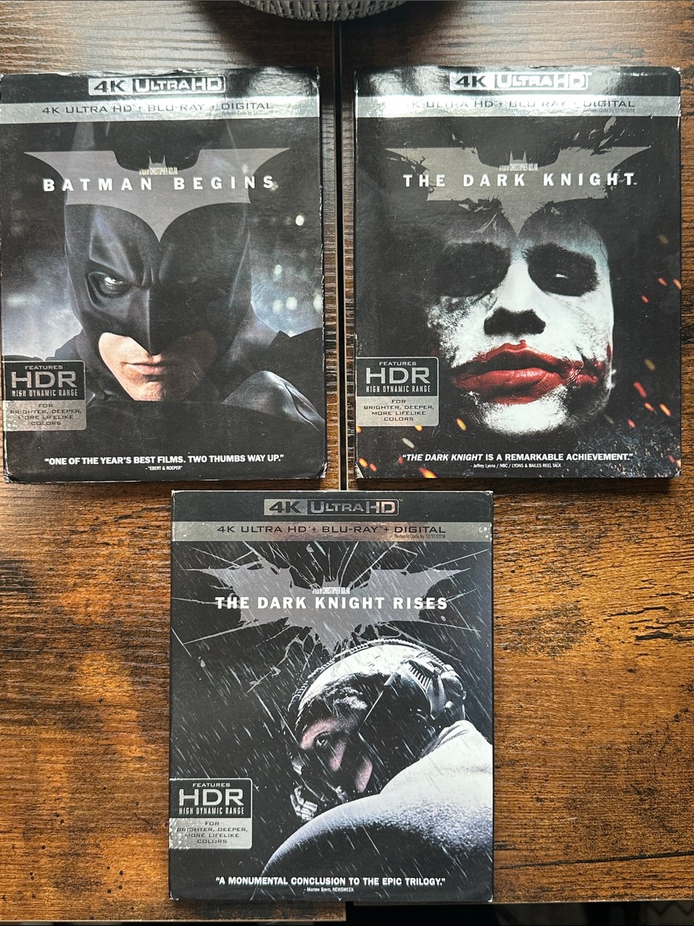 🦇 Batman 4K Ultra HD Trilogy Bundle - Discs in EXCELLENT cond. ZERO scratches 🦇